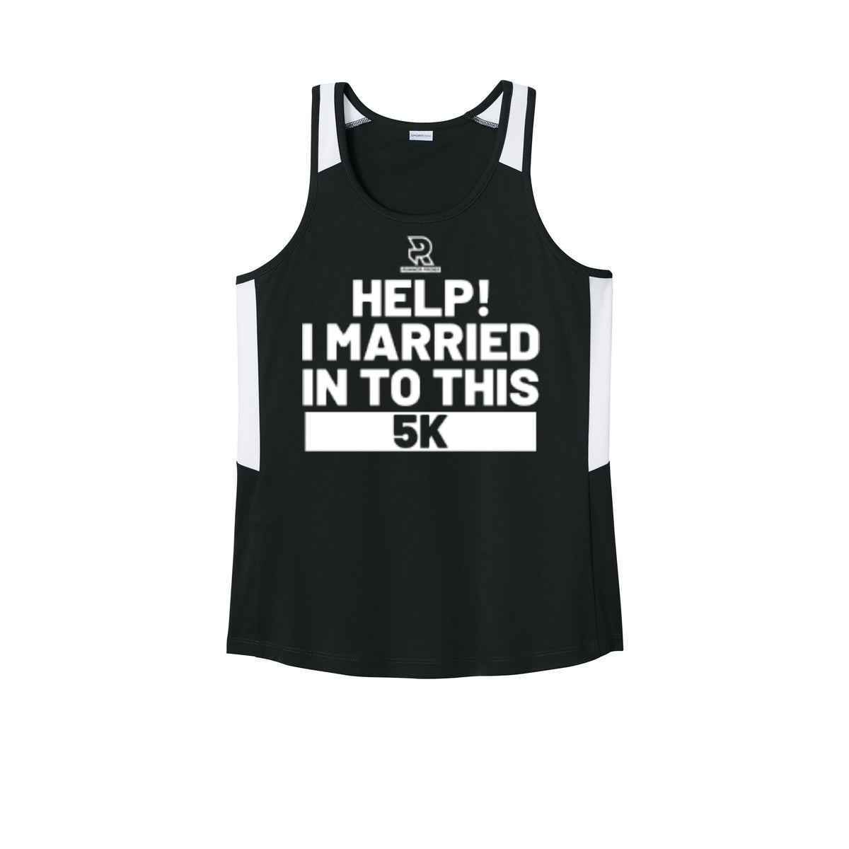 HELP! I MARRIED INTO THIS 5K (White) - Womens Club Track Tank