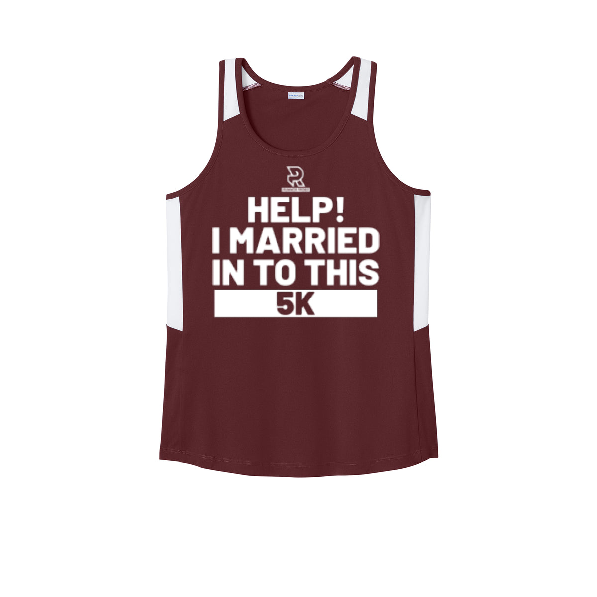 HELP! I MARRIED INTO THIS 5K (White) - Womens Club Track Tank