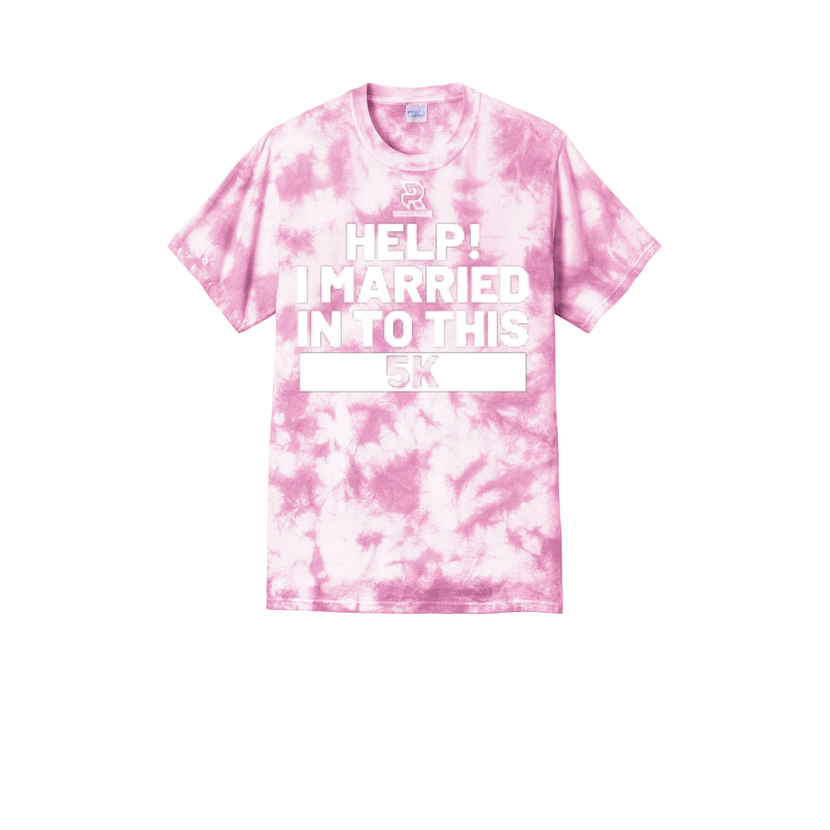HELP! I MARRIED INTO THIS 5K (White) - Short Sleeve Tie Dye Cotton Tee