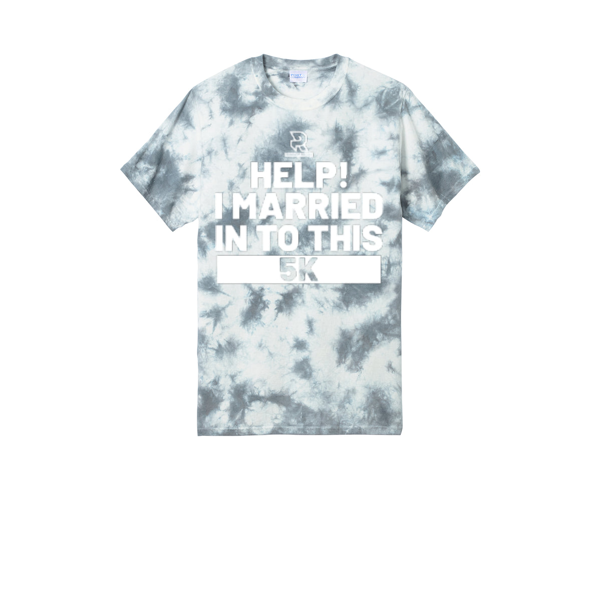 HELP! I MARRIED INTO THIS 5K (White) - Short Sleeve Tie Dye Cotton Tee