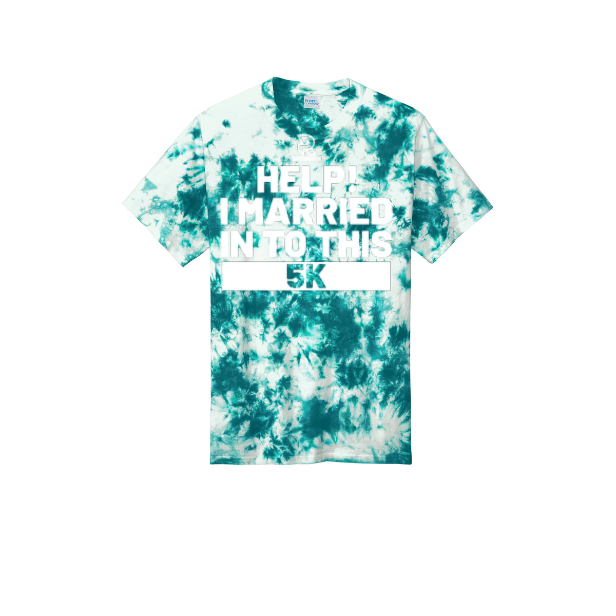 HELP! I MARRIED INTO THIS 5K (White) - Short Sleeve Tie Dye Cotton Tee