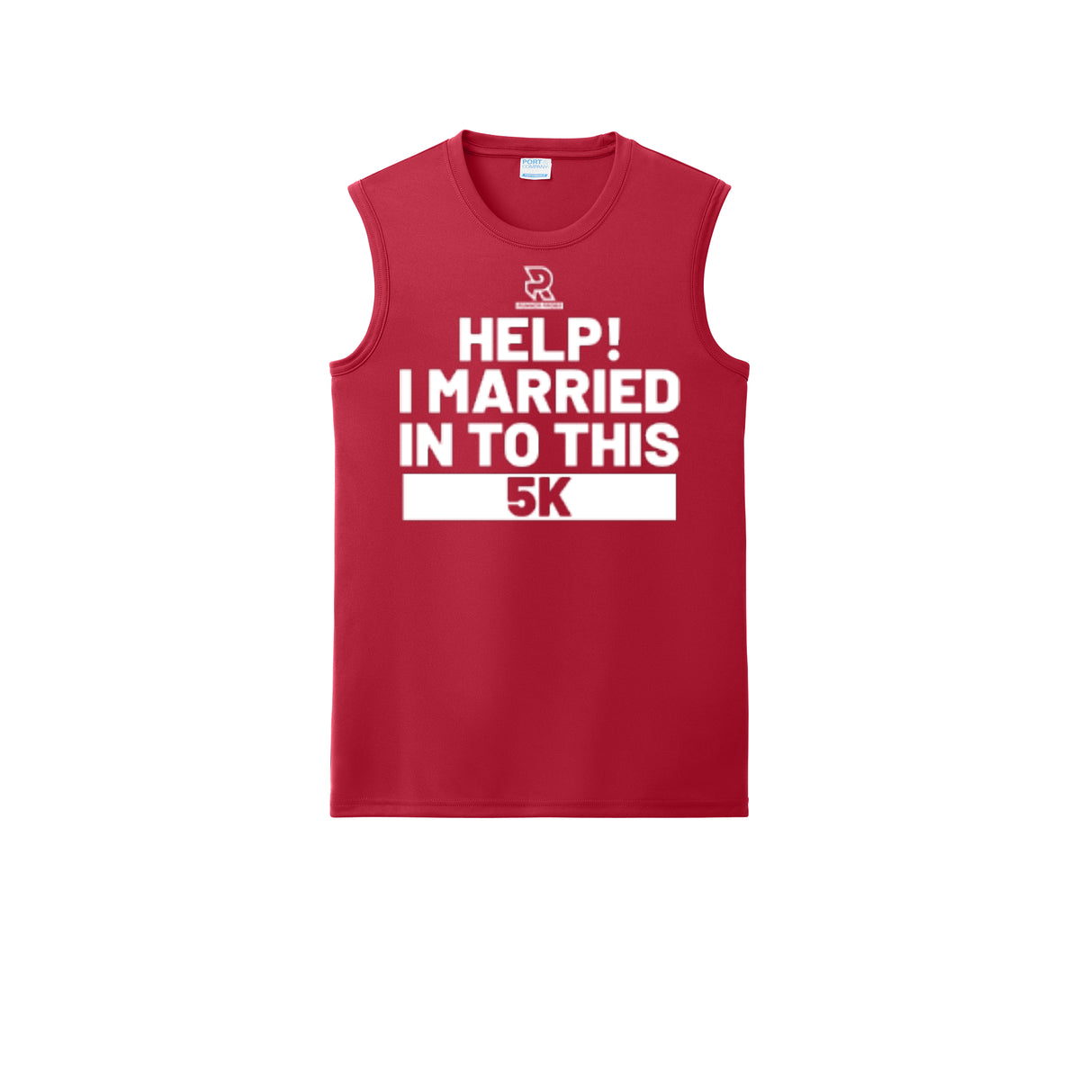 HELP! I MARRIED INTO THIS 5K (White) - Sleeveless Performance Tee