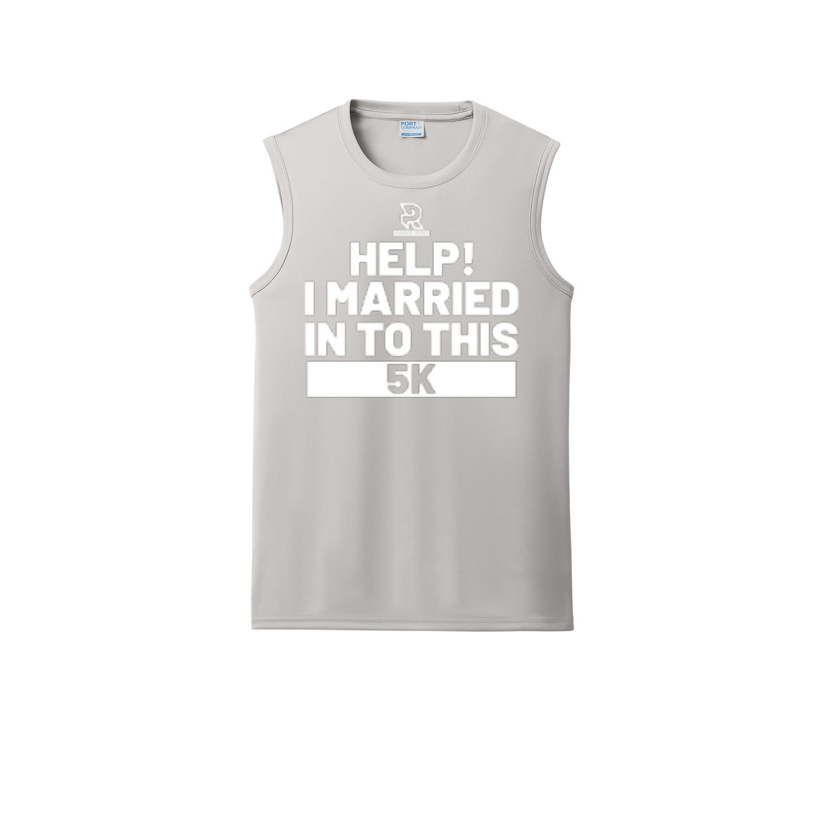 HELP! I MARRIED INTO THIS 5K (White) - Sleeveless Performance Tee