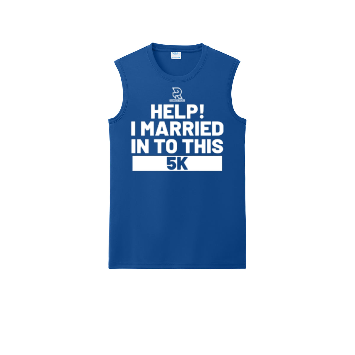 HELP! I MARRIED INTO THIS 5K (White) - Sleeveless Performance Tee