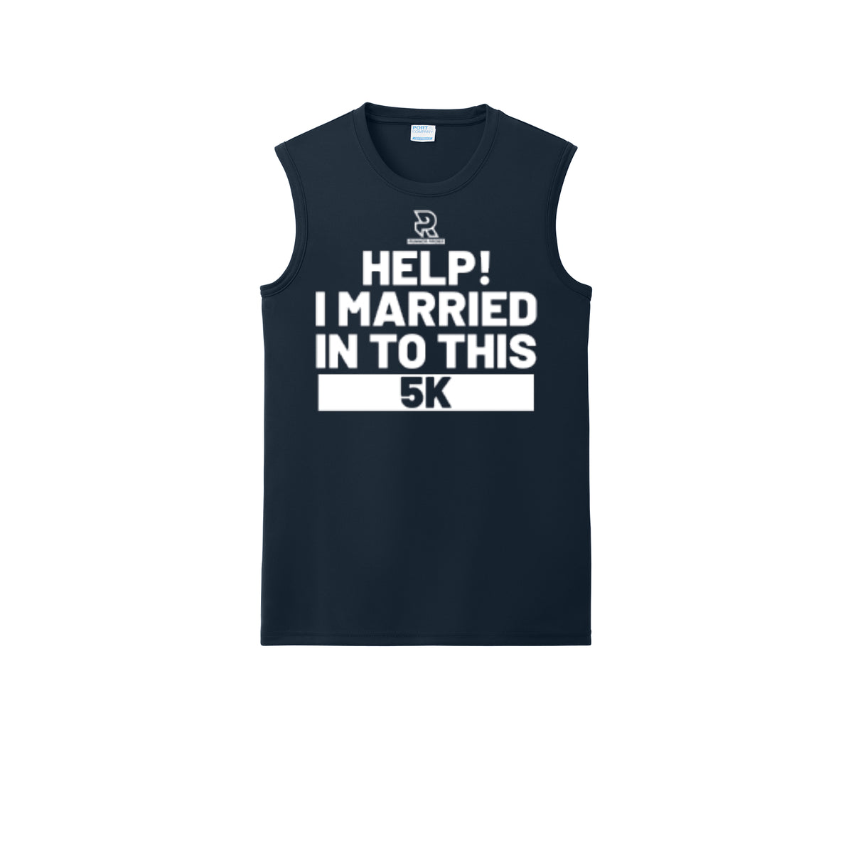 HELP! I MARRIED INTO THIS 5K (White) - Sleeveless Performance Tee