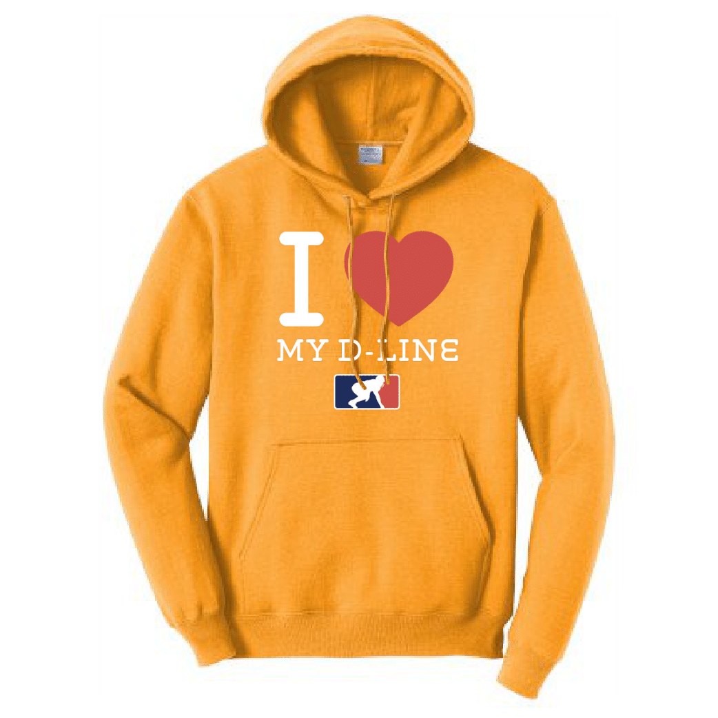 I <3 MY D-LINE - Heavyweight Hoodie