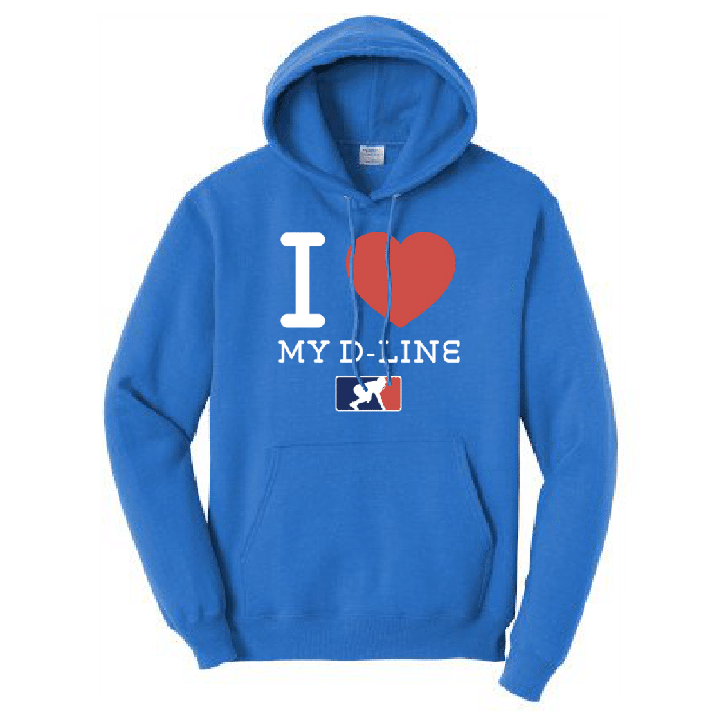 I <3 MY D-LINE - Heavyweight Hoodie