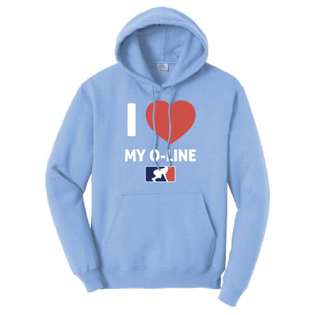 I <3 MY O-LINE - Heavyweight Hoodie
