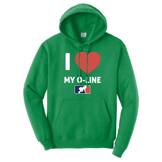 I <3 MY O-LINE - Tall Hoodie