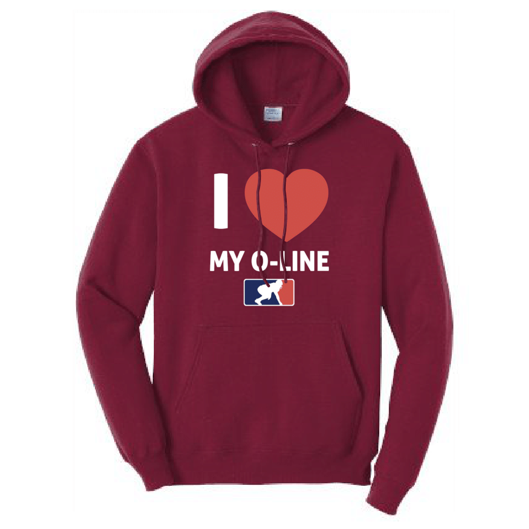 I <3 MY O-LINE - Youth Hoodie