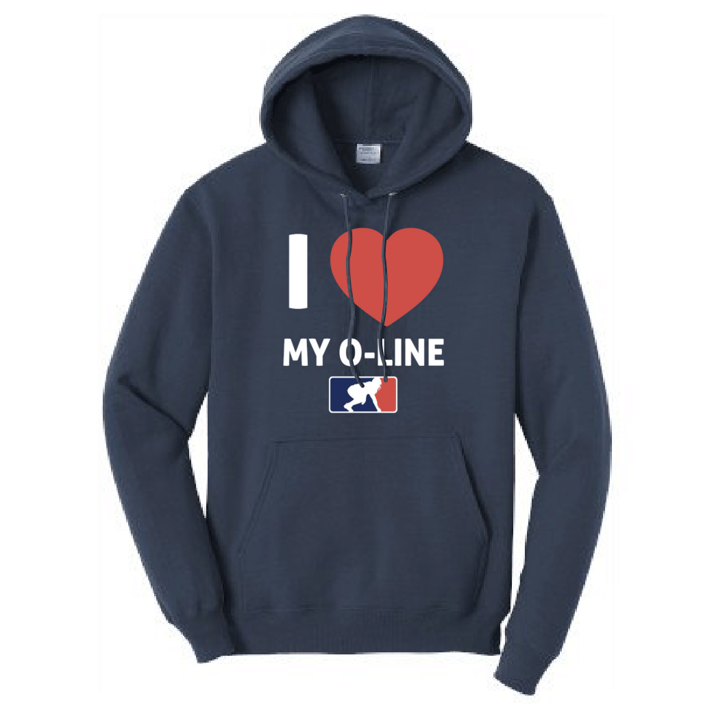 I <3 MY O-LINE - Heavyweight Hoodie