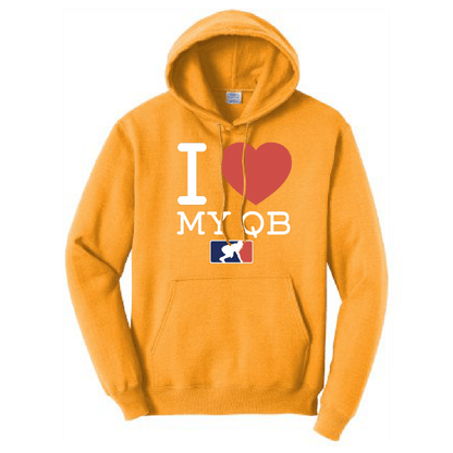 I <3 MY QB - Heavyweight Hoodie