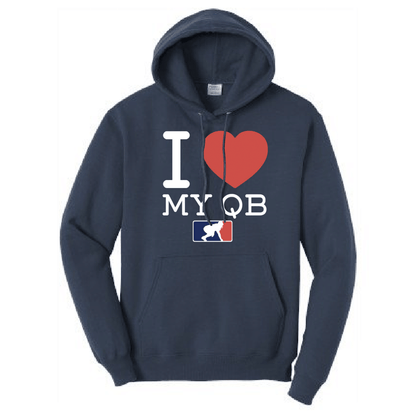 I <3 MY QB - Heavyweight Hoodie
