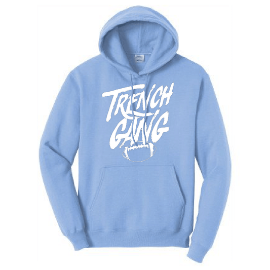 TRENCH GANG (White) - Heavyweight Hoodie