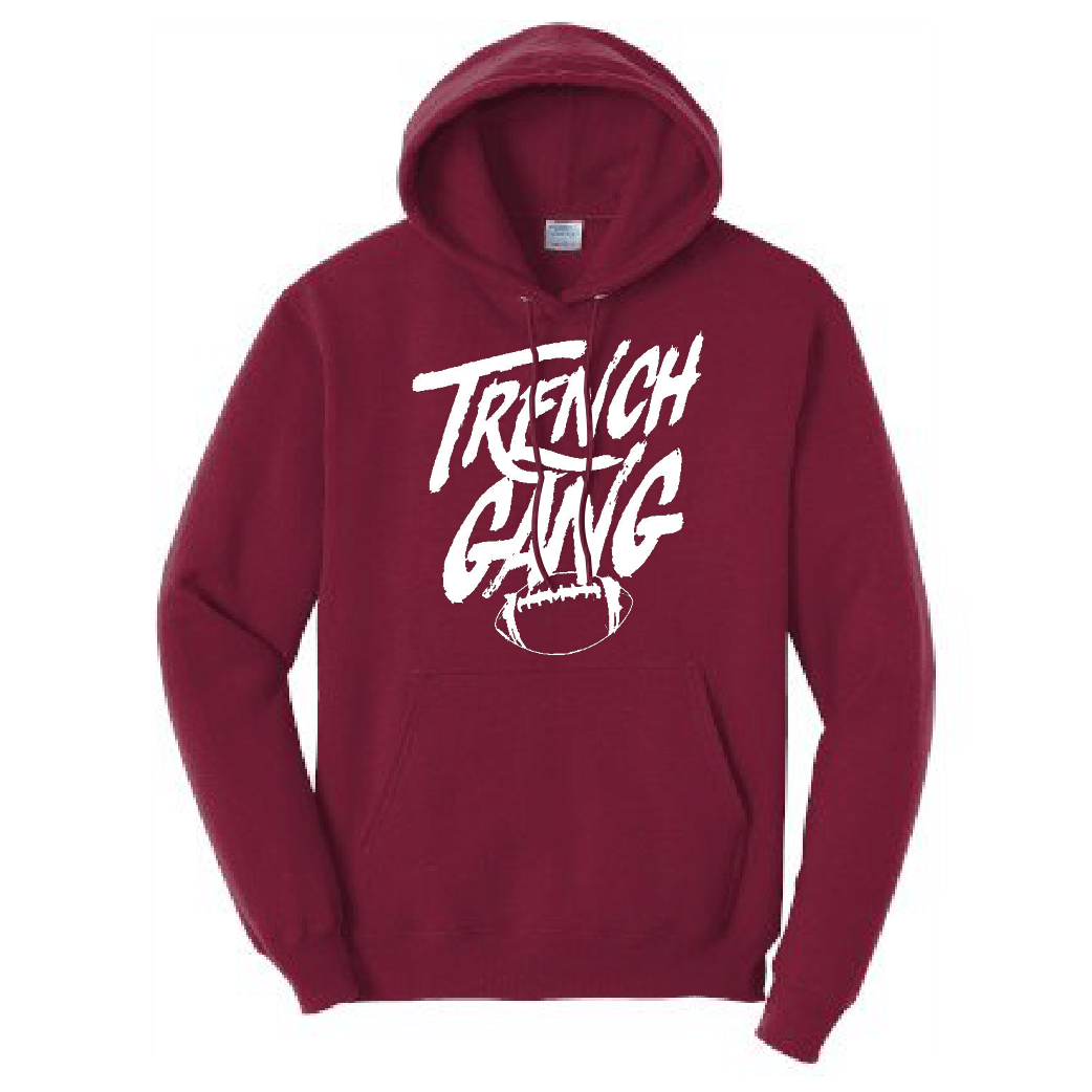 TRENCH GANG (White) - Heavyweight Hoodie