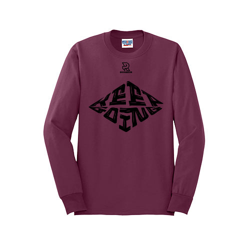 KEEP GOING (Black) - Long Sleeve 50/50 Tee
