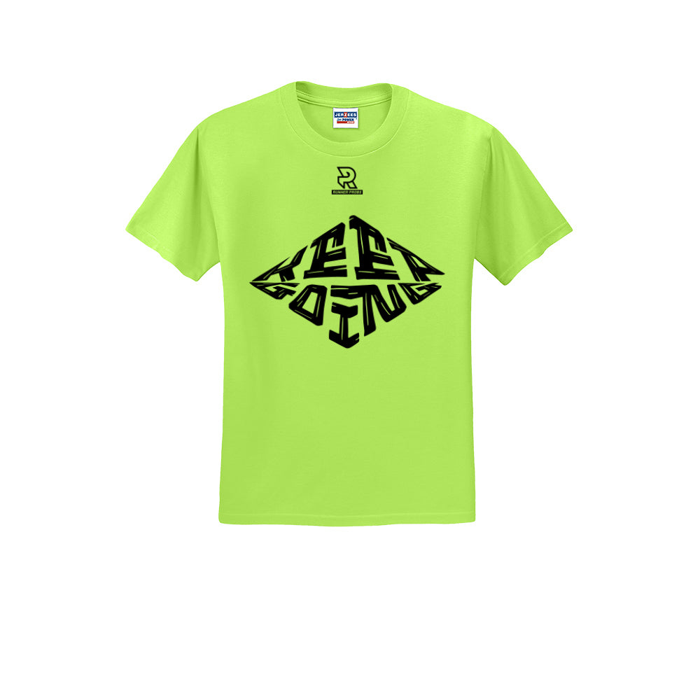 KEEP GOING (White) - Short Sleeve Cotton Tee