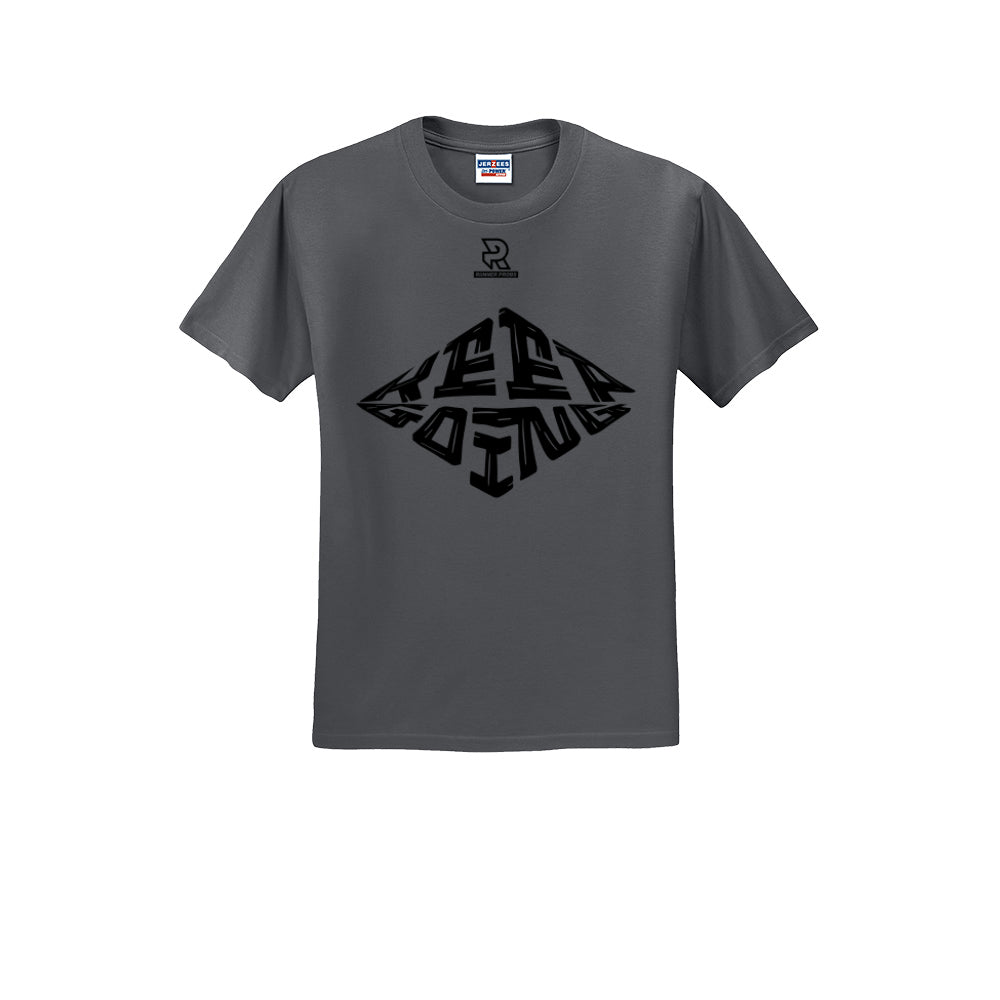 KEEP GOING (Black) - Short Sleeve Cotton Tee