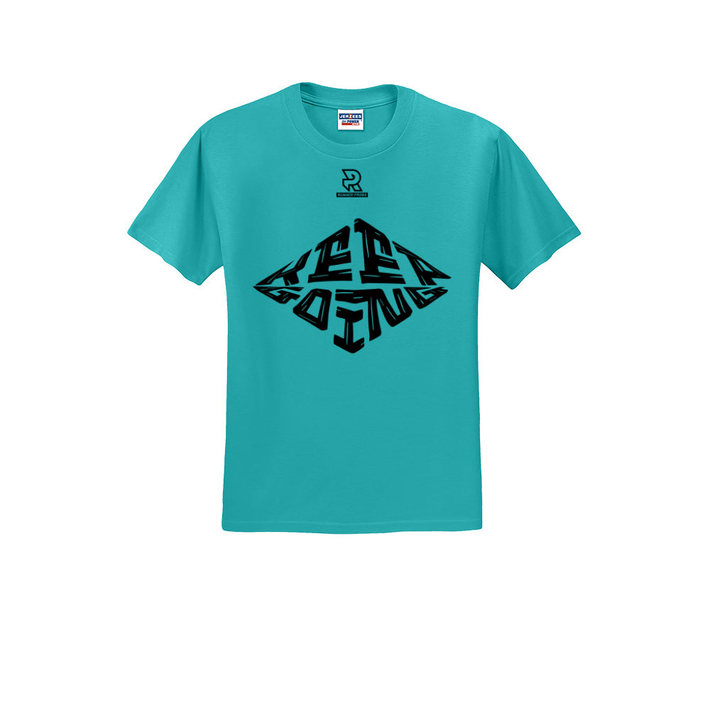 KEEP GOING (Black) - Short Sleeve Cotton Tee