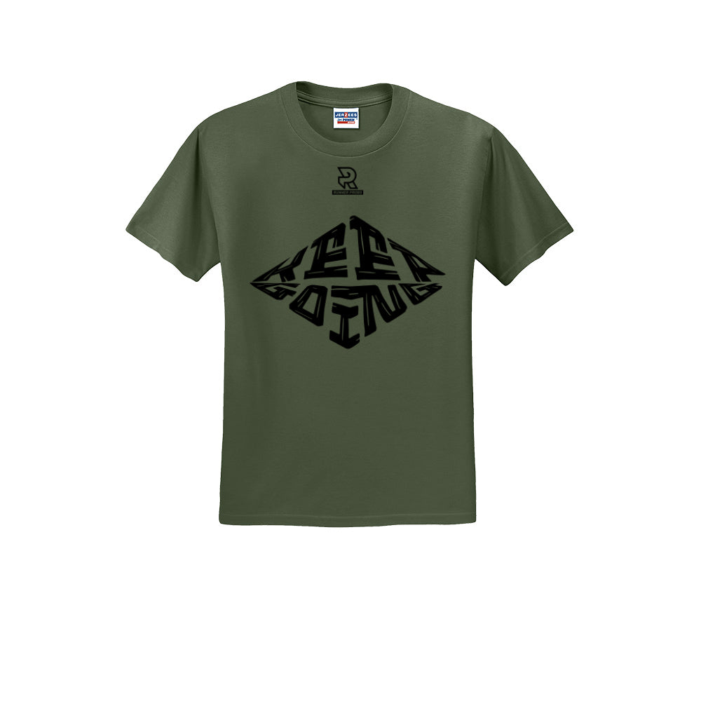 KEEP GOING (Black) - Short Sleeve Cotton Tee