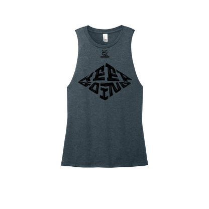 KEEP GOING (Black) - Womens Perfect Tri Muscle Tank