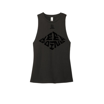 KEEP GOING (Black) - Womens Perfect Tri Muscle Tank