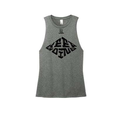 KEEP GOING (Black) - Womens Perfect Tri Muscle Tank