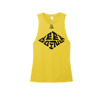 KEEP GOING (Black) - Womens Perfect Tri Muscle Tank