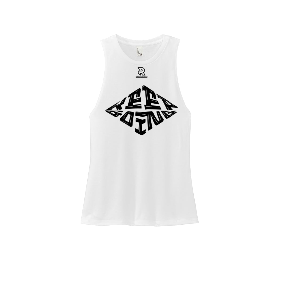 KEEP GOING (Black) - Womens Perfect Tri Muscle Tank