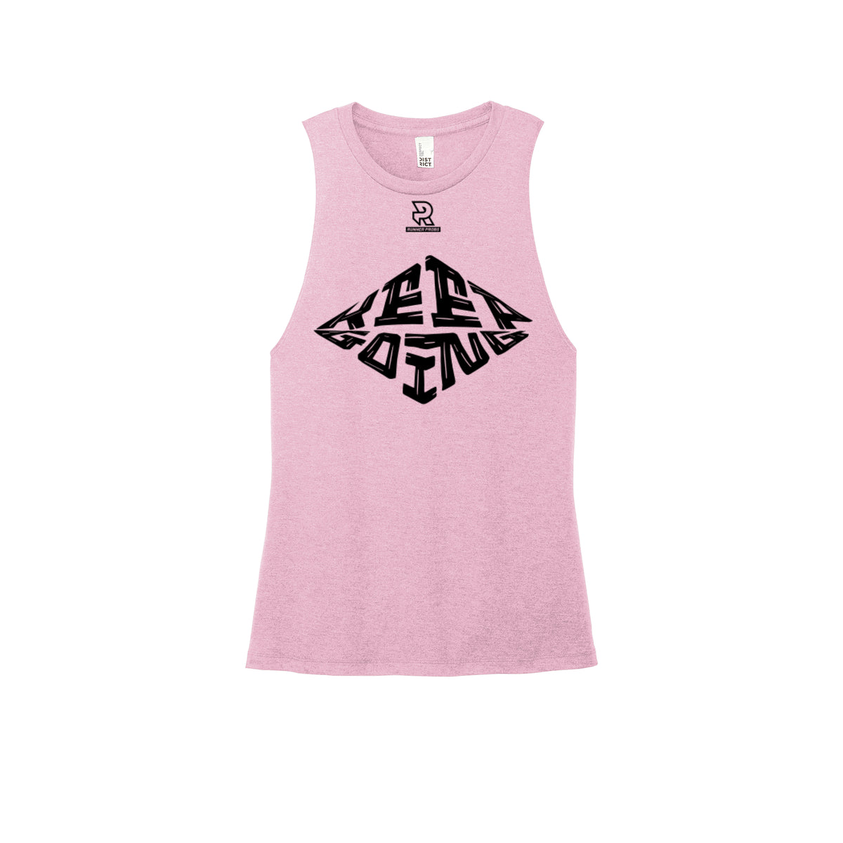 KEEP GOING (Black) - Womens Perfect Tri Muscle Tank