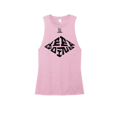 KEEP GOING (Black) - Womens Perfect Tri Muscle Tank