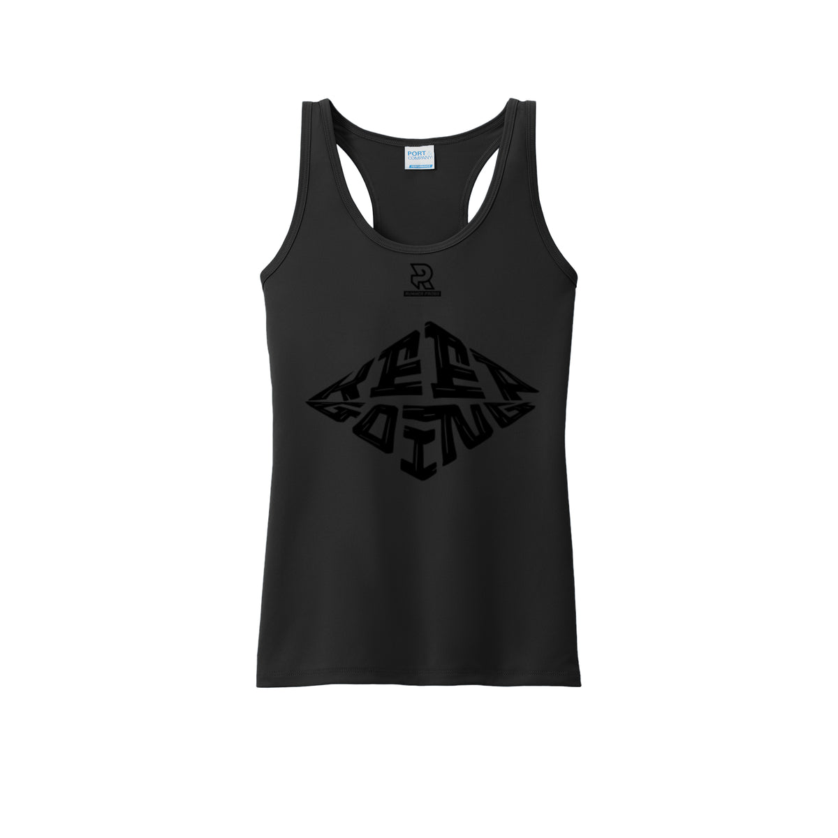 KEEP GOING (Black) - Womens Performance Tank
