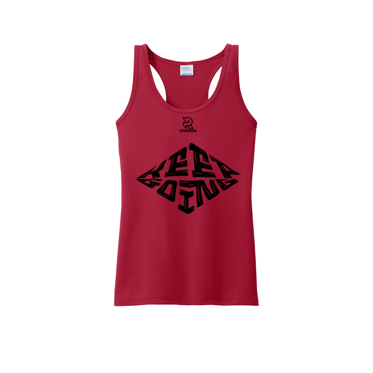 KEEP GOING (Black) - Womens Performance Tank