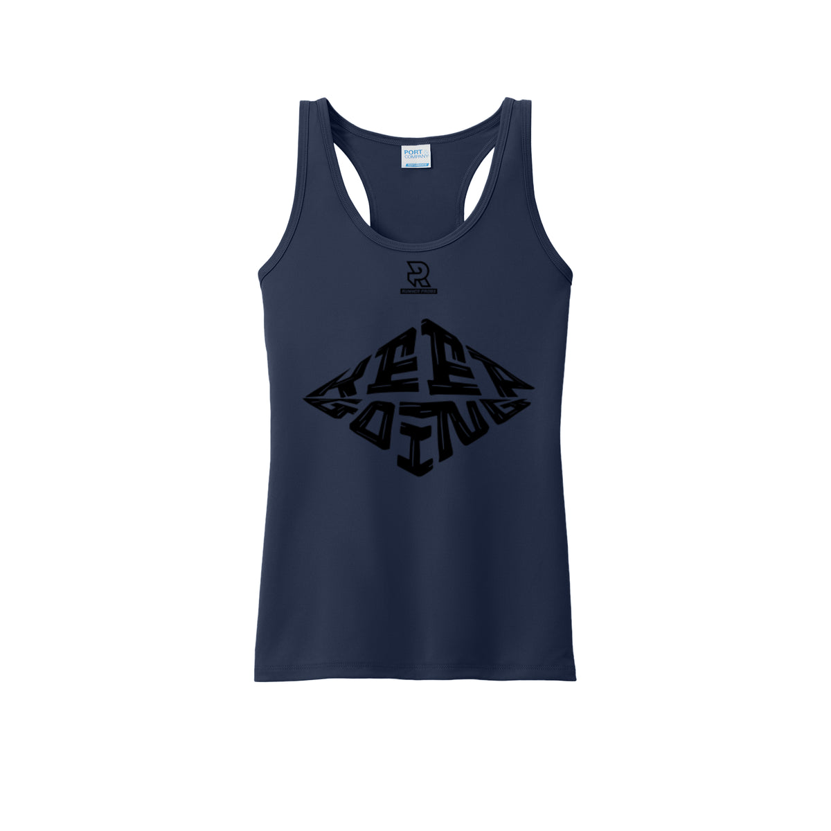 KEEP GOING (Black) - Womens Performance Tank