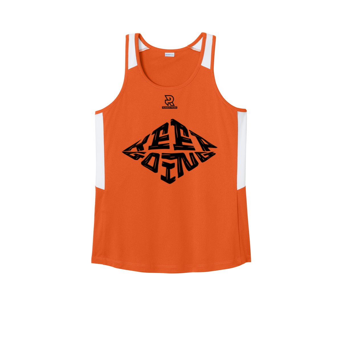 KEEP GOING (Black) - Womens Club Track Tank