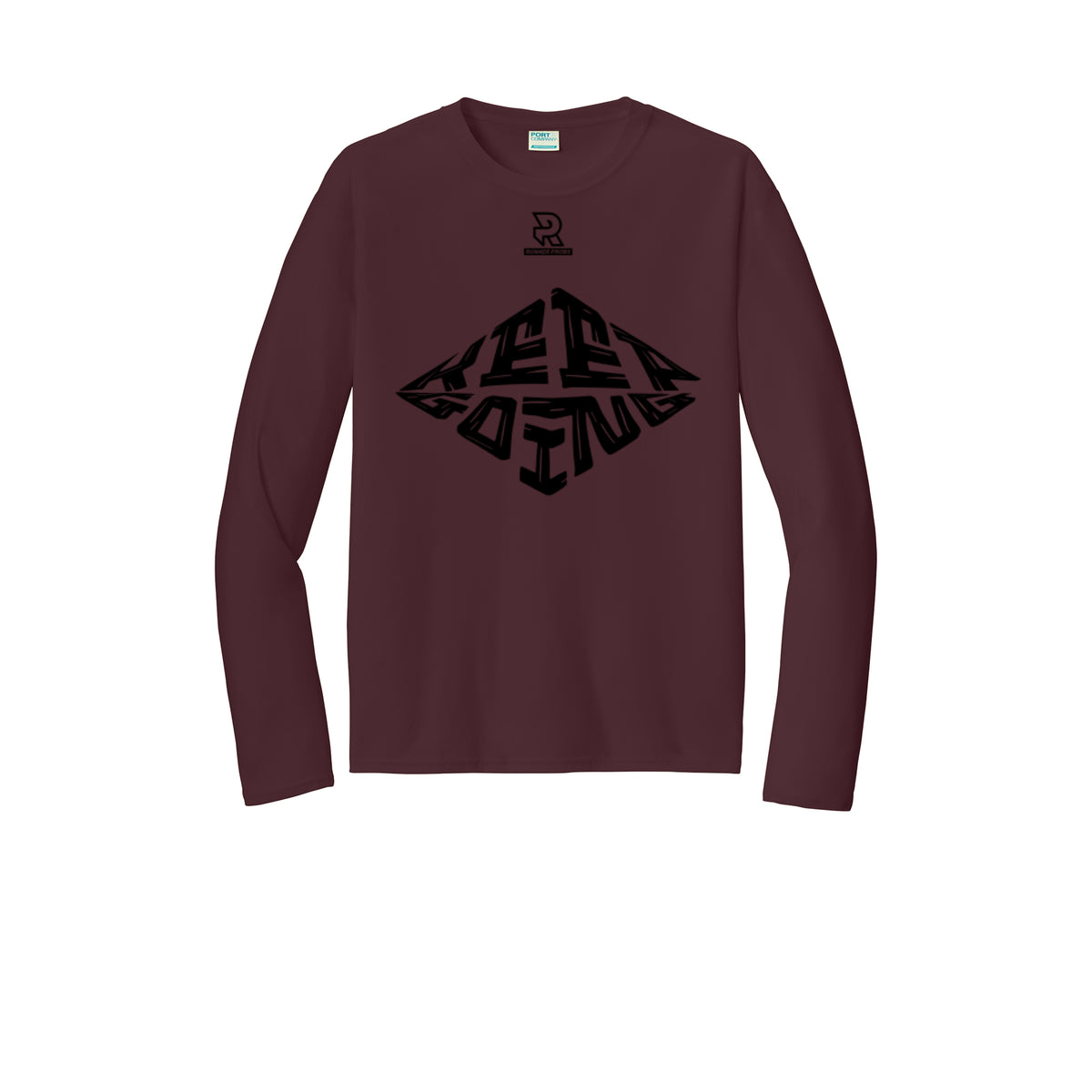 KEEP GOING (Black) - Long Sleeve Performance Tee