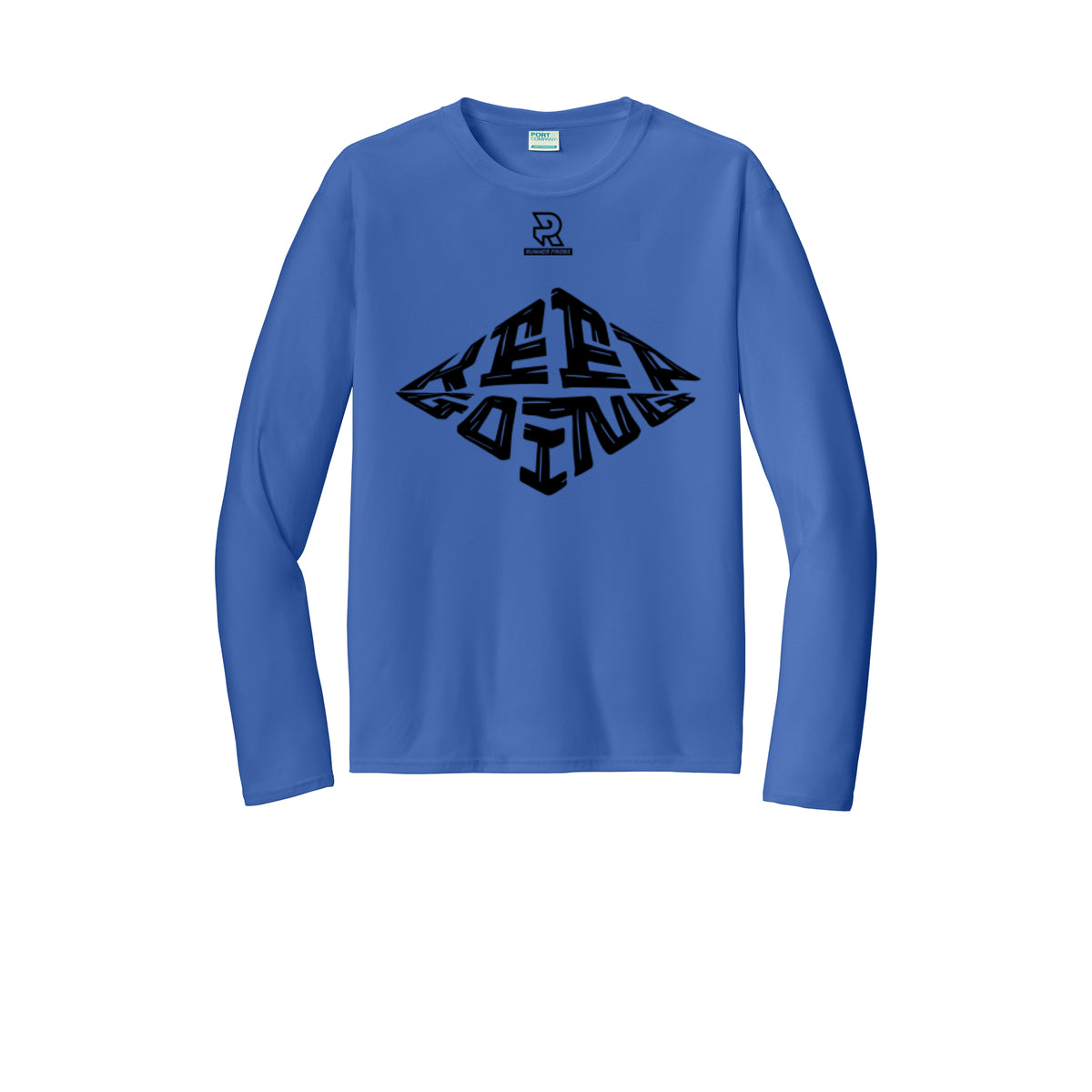 KEEP GOING (Black) - Long Sleeve Performance Tee