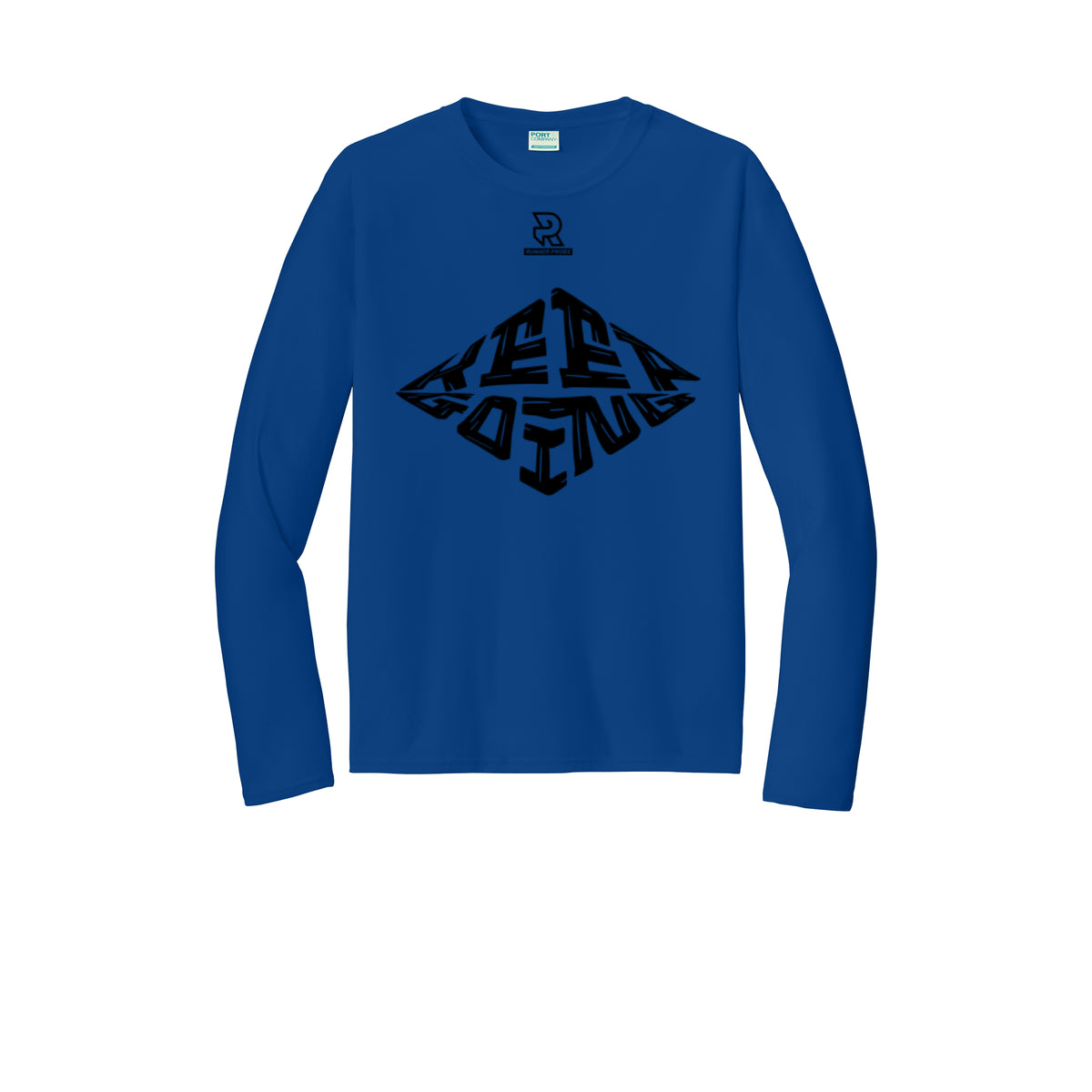 KEEP GOING (Black) - Long Sleeve Performance Tee