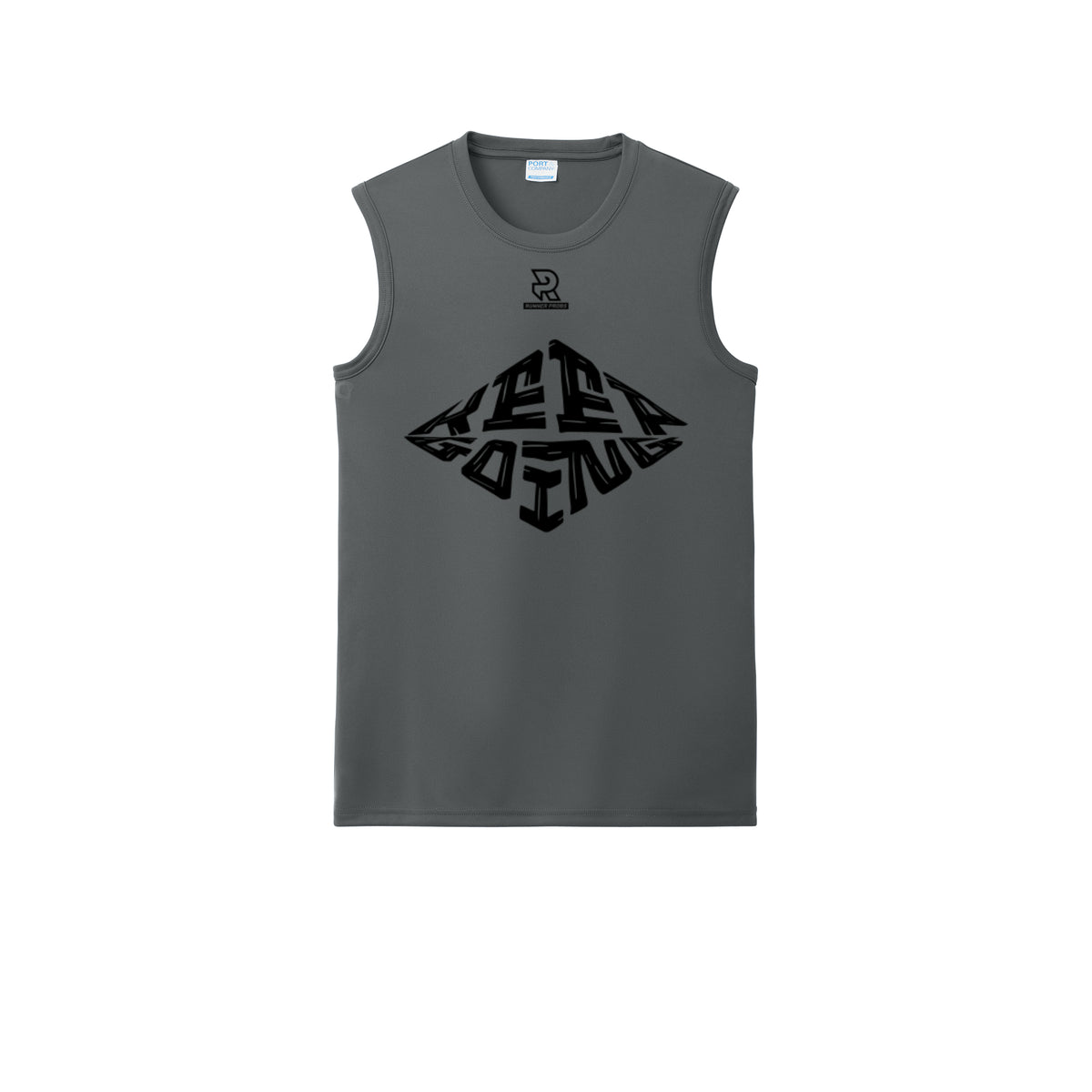 KEEP GOING (Black) - Sleeveless Performance Tee