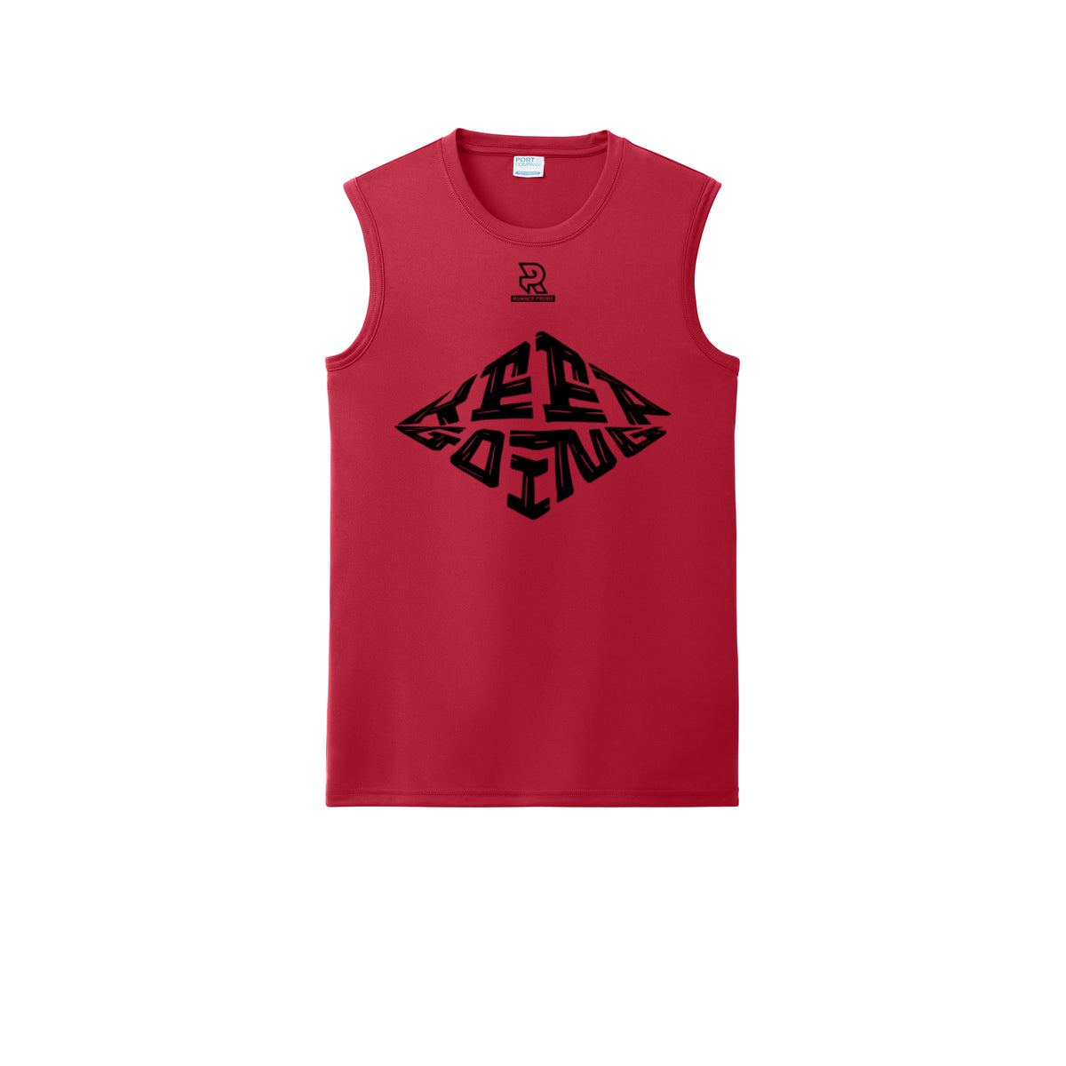 KEEP GOING (Black) - Sleeveless Performance Tee