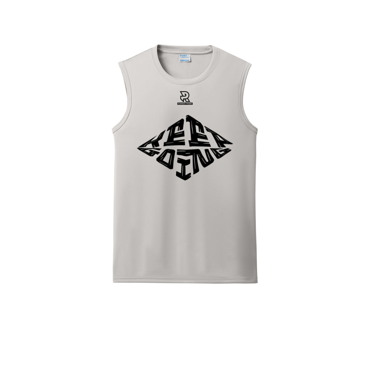 KEEP GOING (Black) - Sleeveless Performance Tee