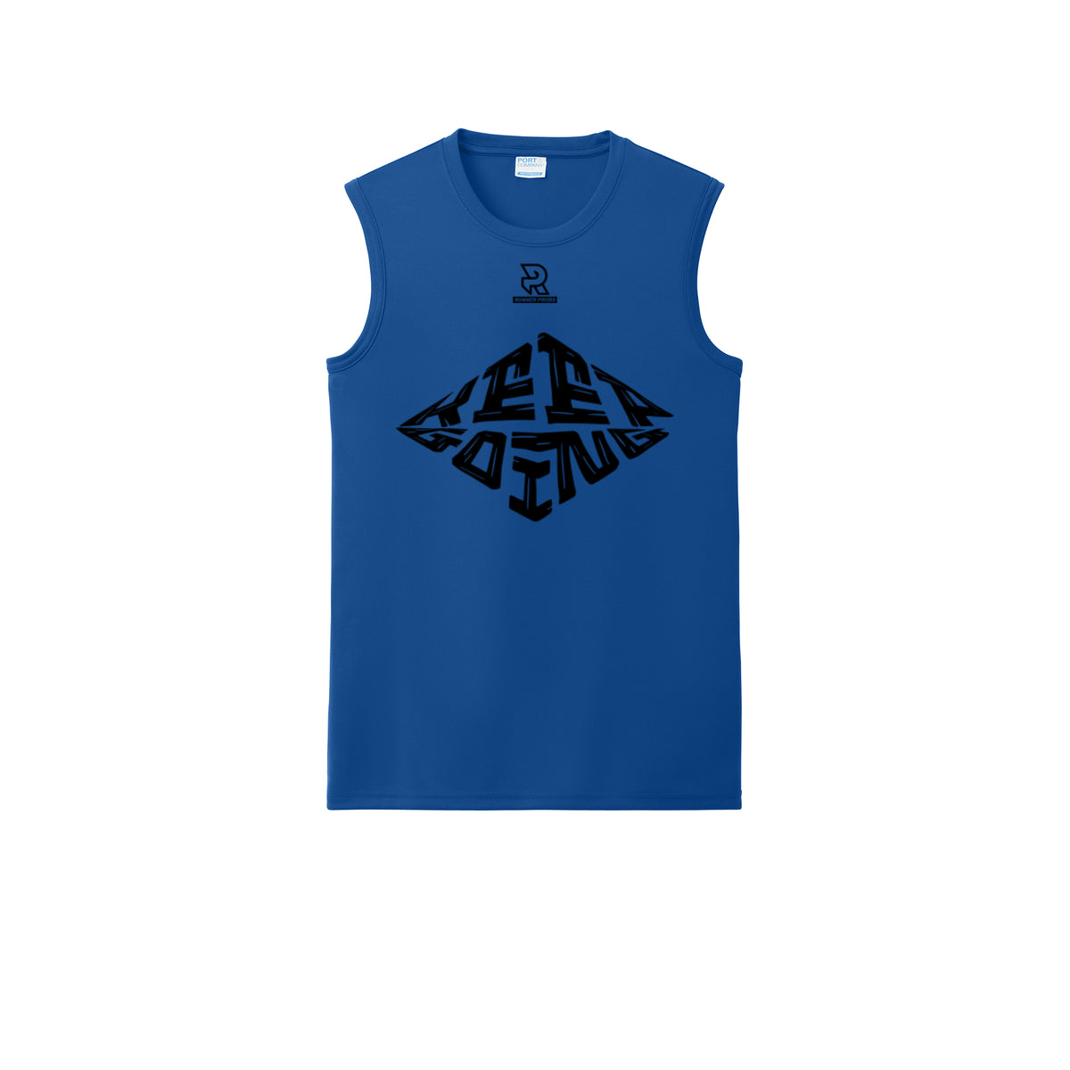 KEEP GOING (Black) - Sleeveless Performance Tee