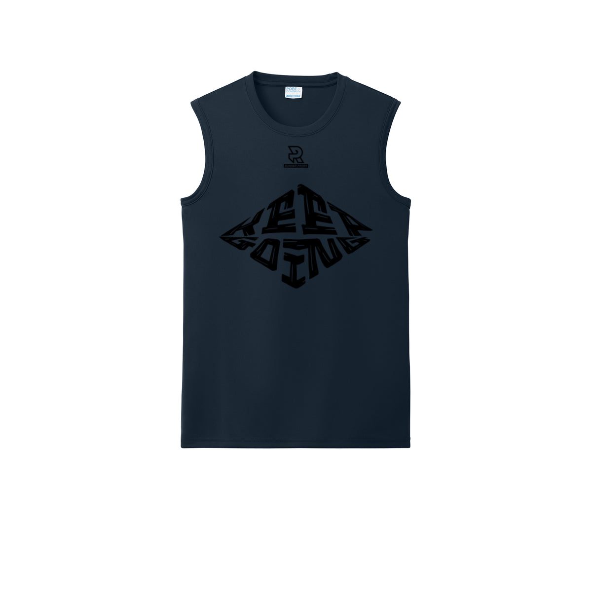 KEEP GOING (Black) - Sleeveless Performance Tee