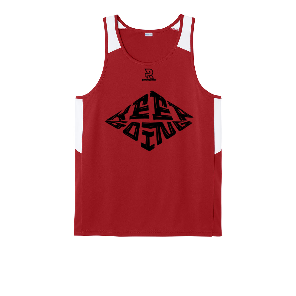 KEEP GOING (Black) - Mens Club Track Tank