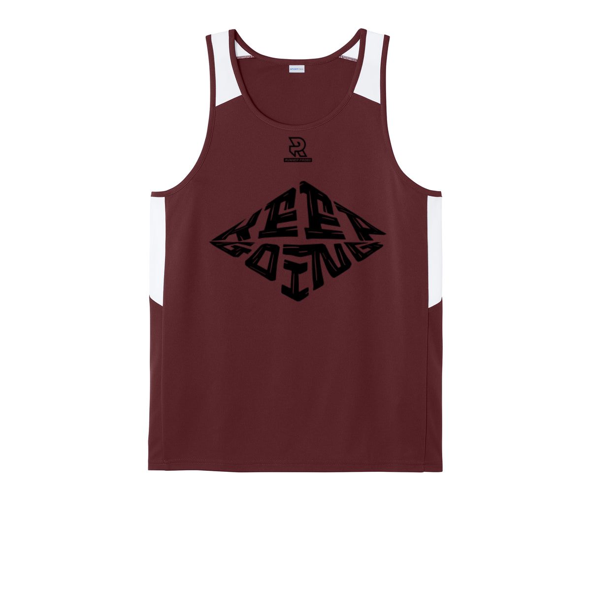 KEEP GOING (Black) - Mens Club Track Tank