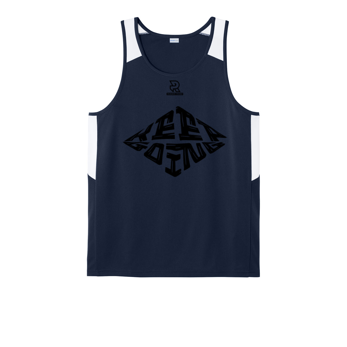 KEEP GOING (Black) - Mens Club Track Tank