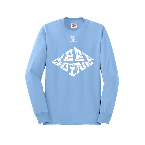 KEEP GOING (White) - Long Sleeve 50/50 Tee