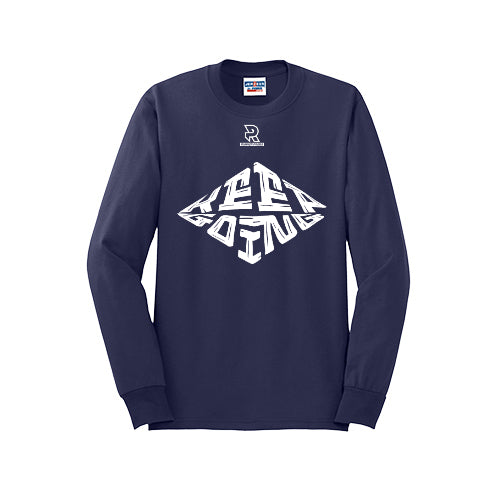 KEEP GOING (White) - Long Sleeve 50/50 Tee