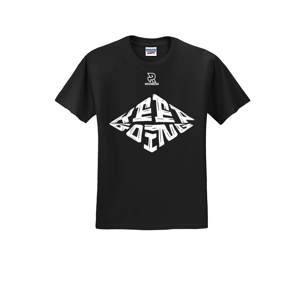 KEEP GOING (White) - Short Sleeve Cotton Tee