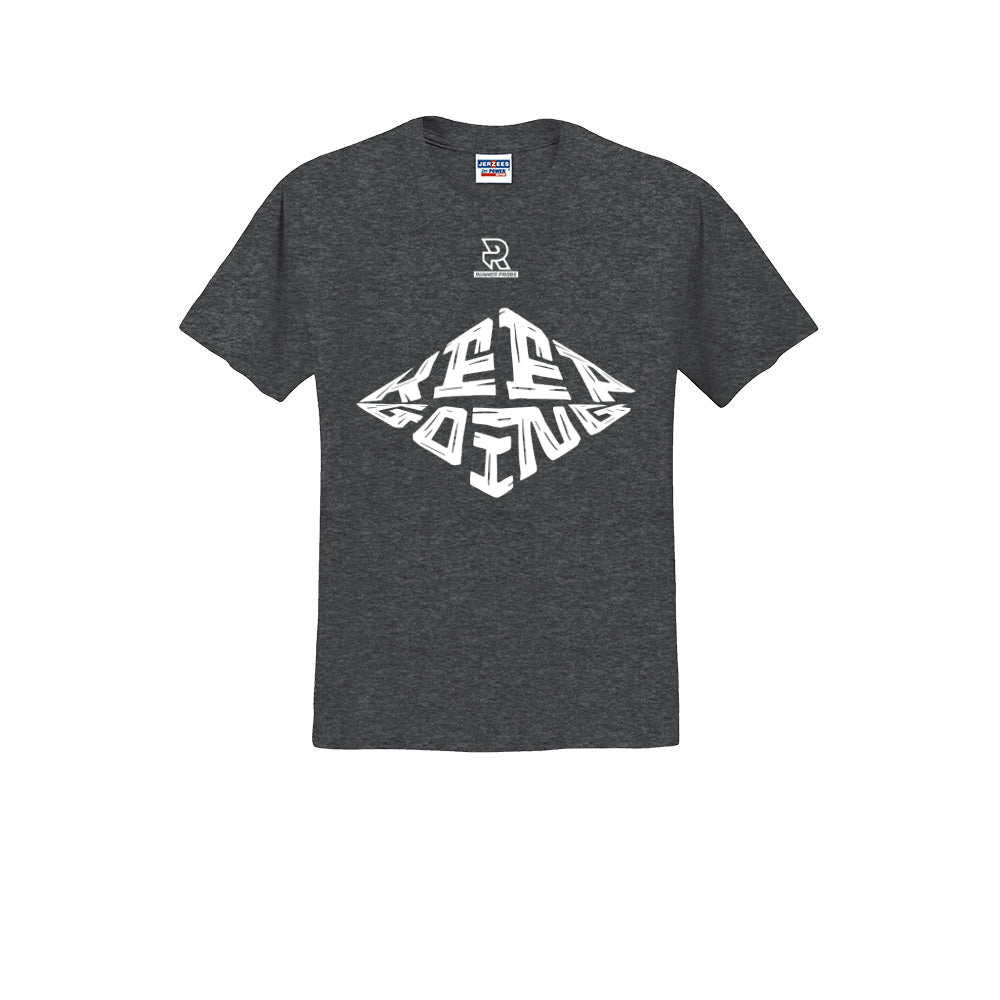 KEEP GOING (White) - Short Sleeve Cotton Tee